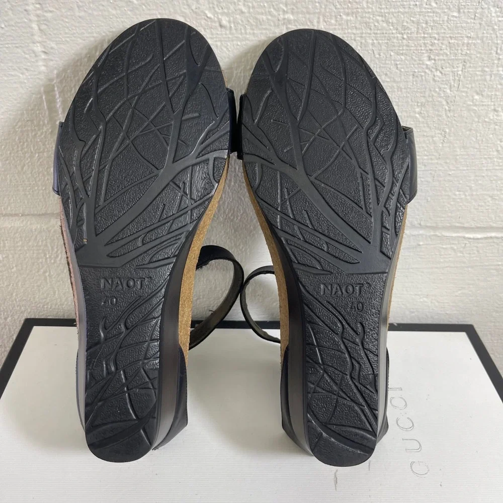 Naot black leather
